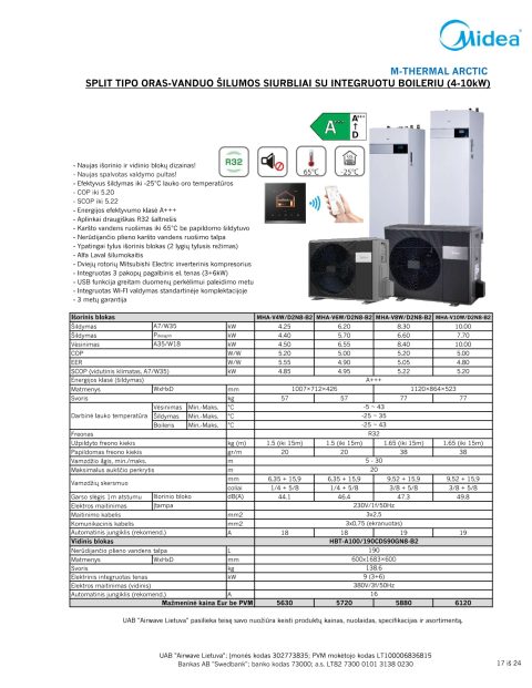 Midea M-Thermal su integruotu boileriu